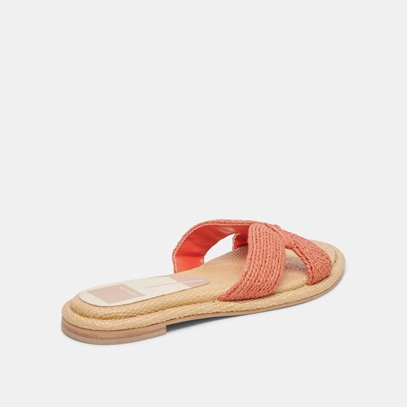 Dolce Vita Atomic Sandals color Persimmon Raffia - Picture 5 of 7